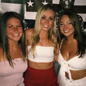 White Strapless Crop Top